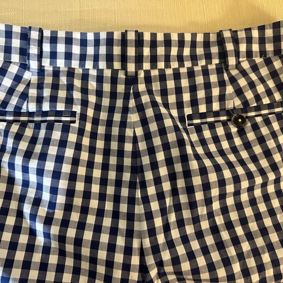 Brooks Brothers Fleece Blue & White Gingham Check ‘Red Fleece’ Pants Size 8 - Picture 6 of 7